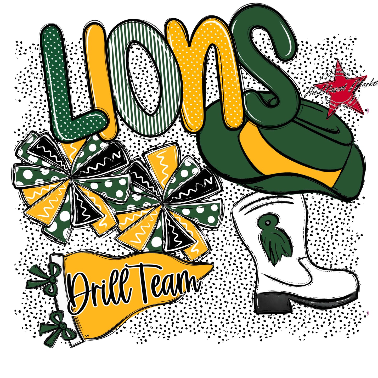 Lions Drillteam Spirit-Green & Yellow