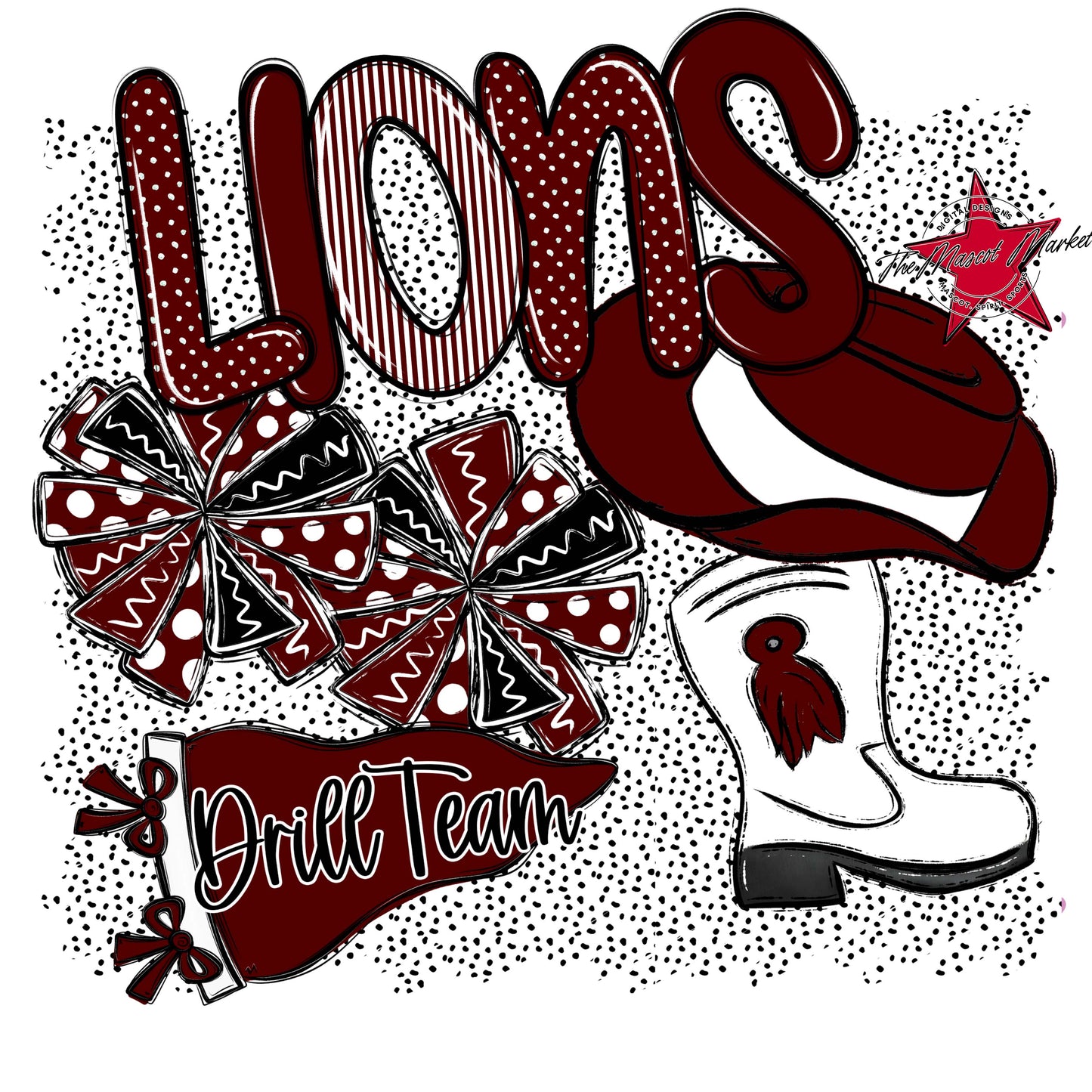 Lions Drillteam Spirit-Maroon