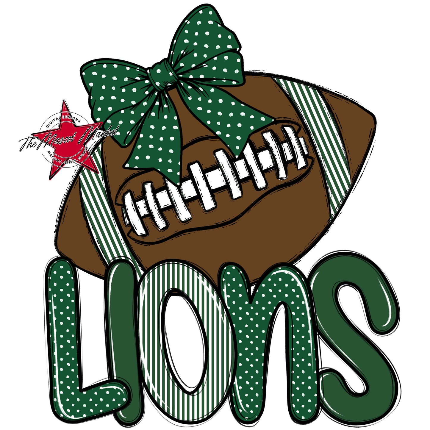 Lions Football Spirit Design-Green