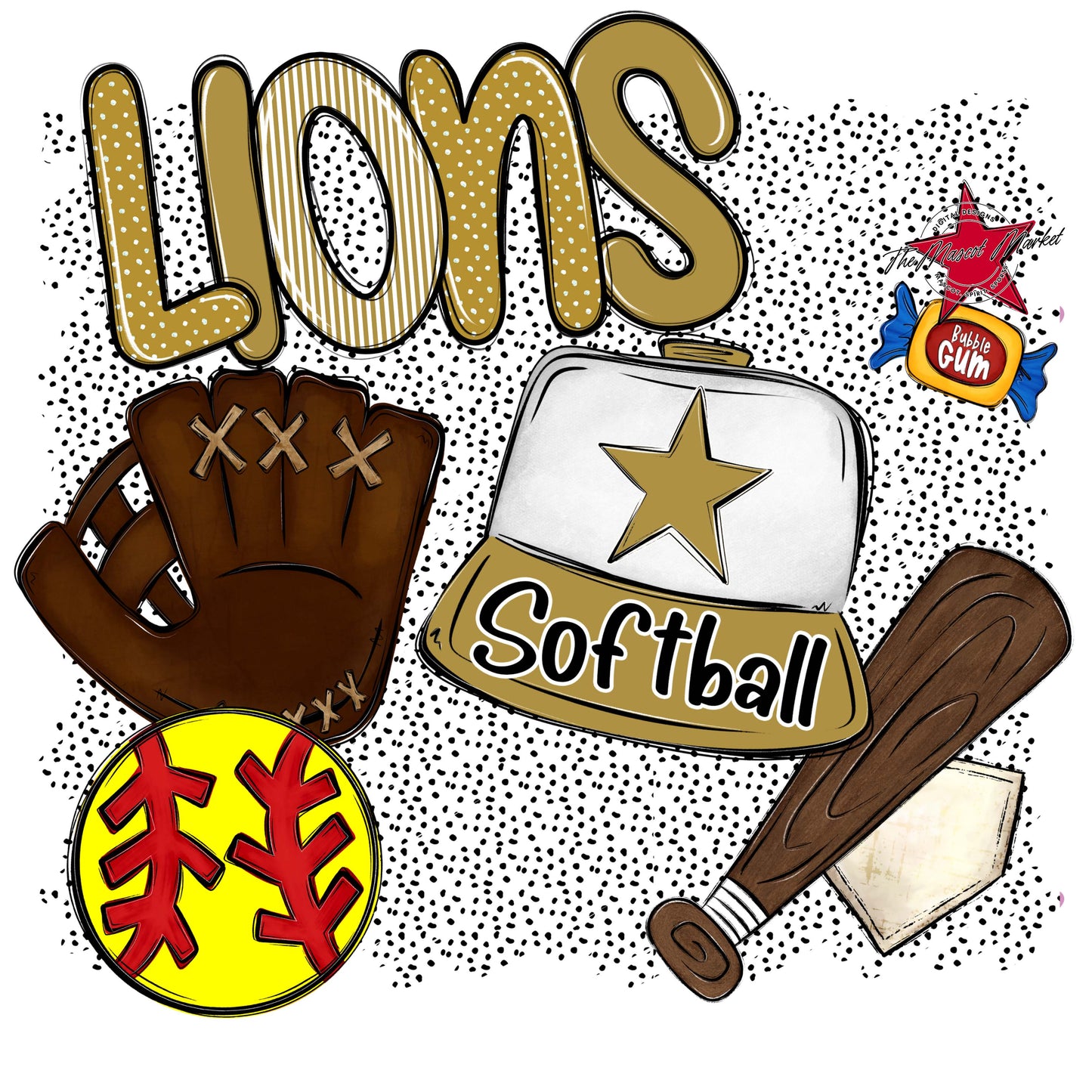Lions Softball Spirit-Gold