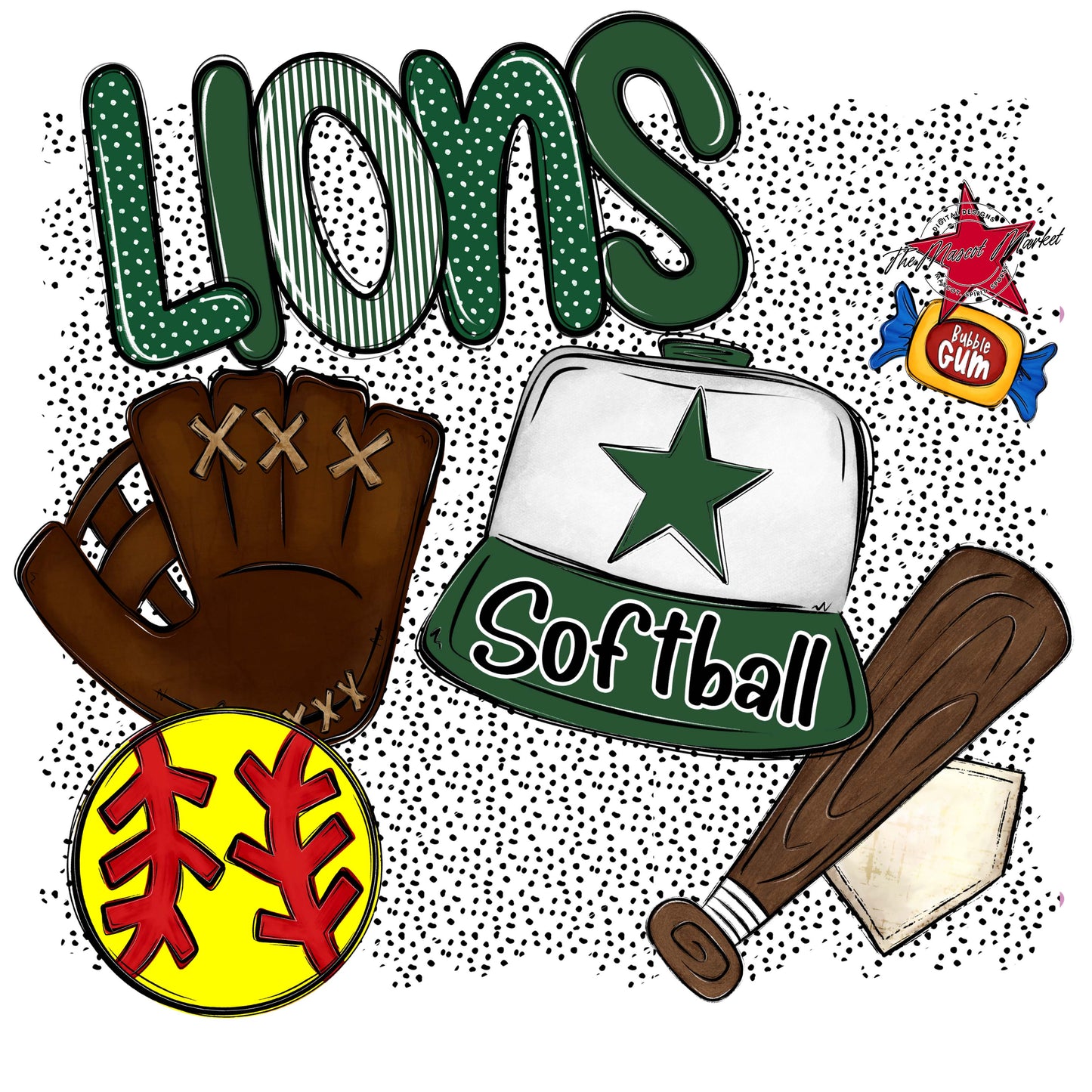 Lions Softball Spirit-Green
