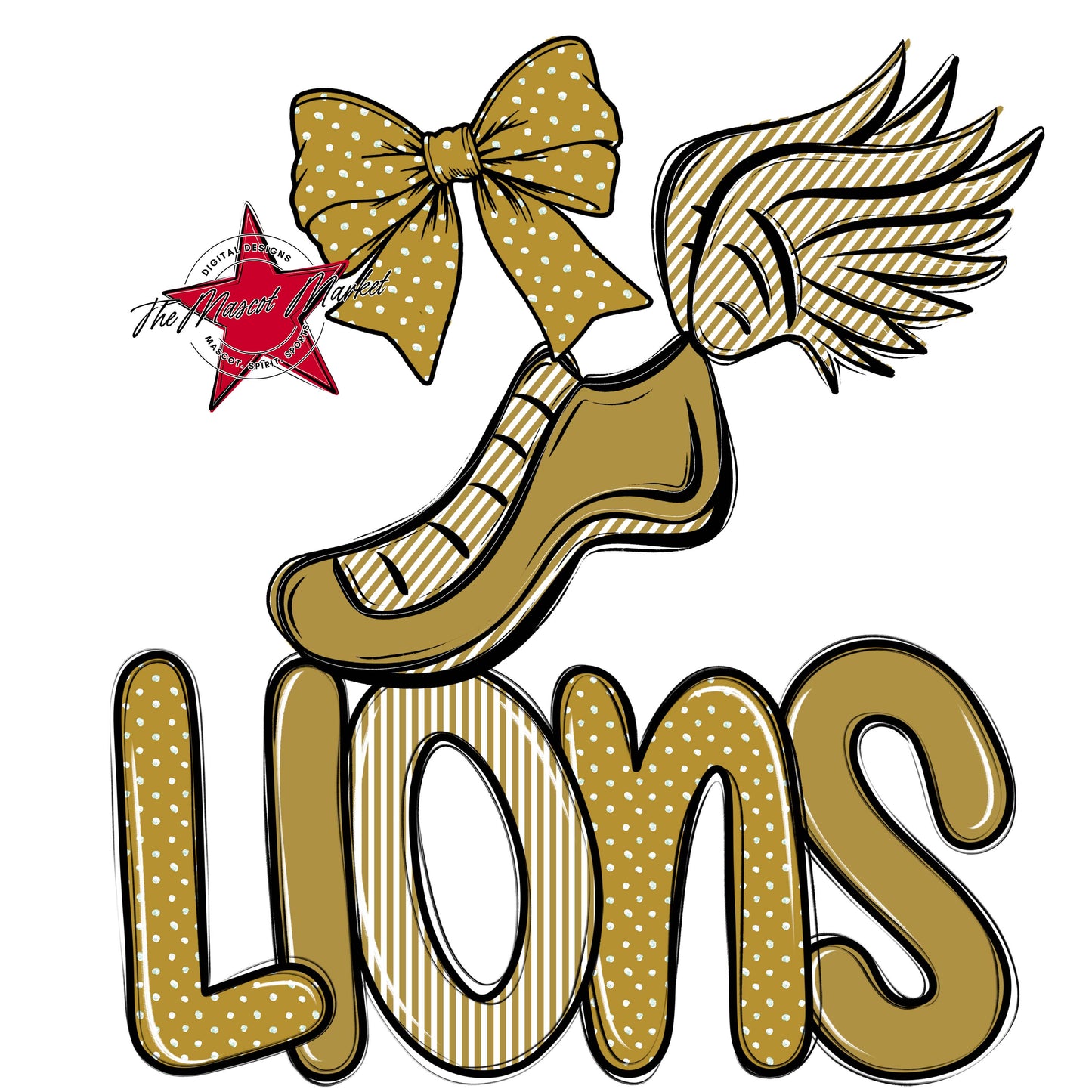 Lions Track Spirit Design-Gold