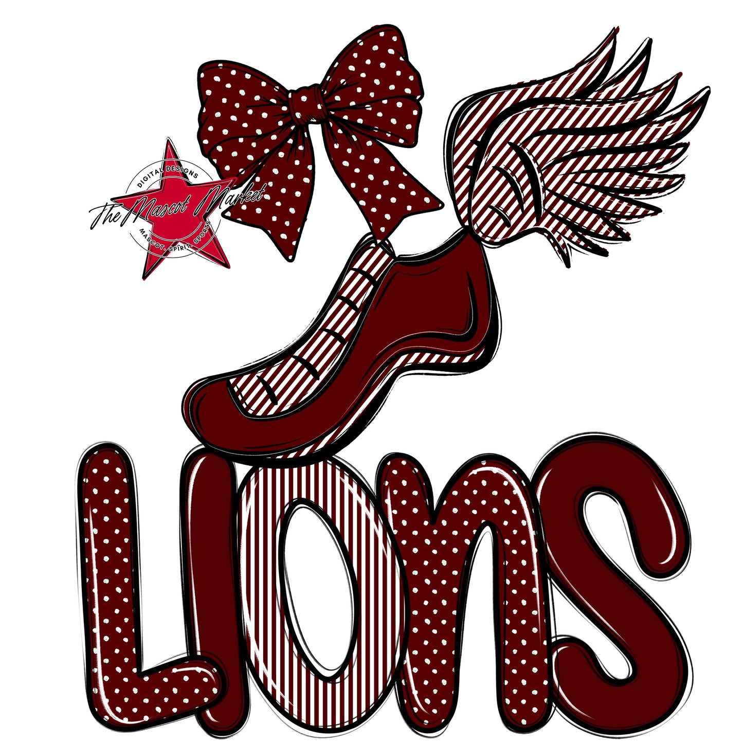 Lions Track Spirit Design-Maroon