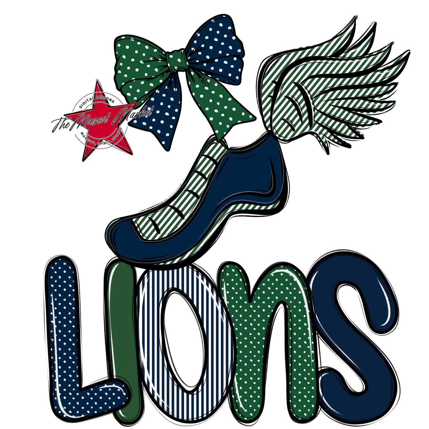 Lions Track Spirit Design-Navy & Green