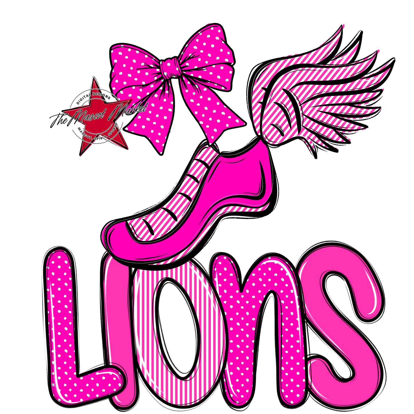 Lions Track Spirit Design-Pink