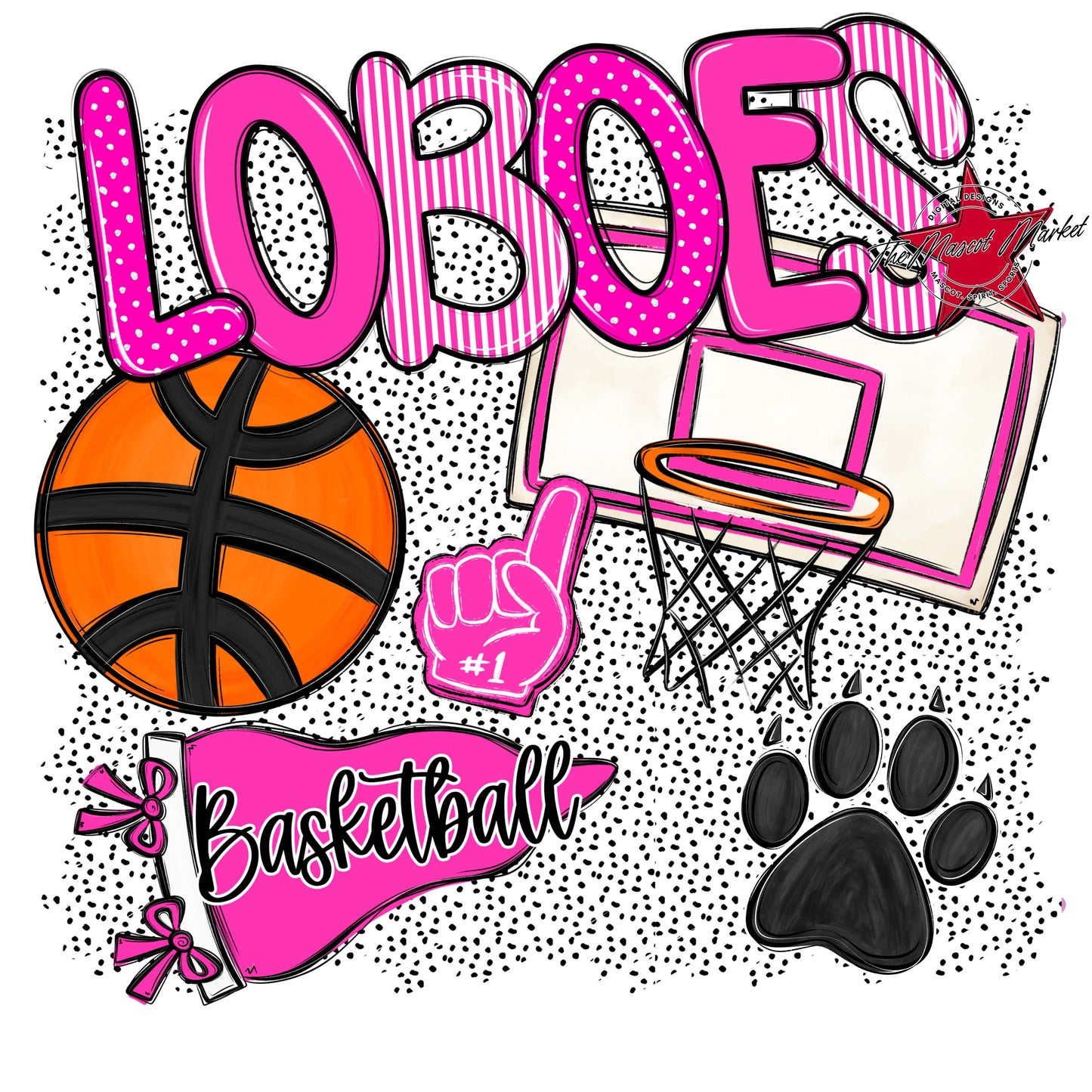 Loboes Basketball Spirit-Pink