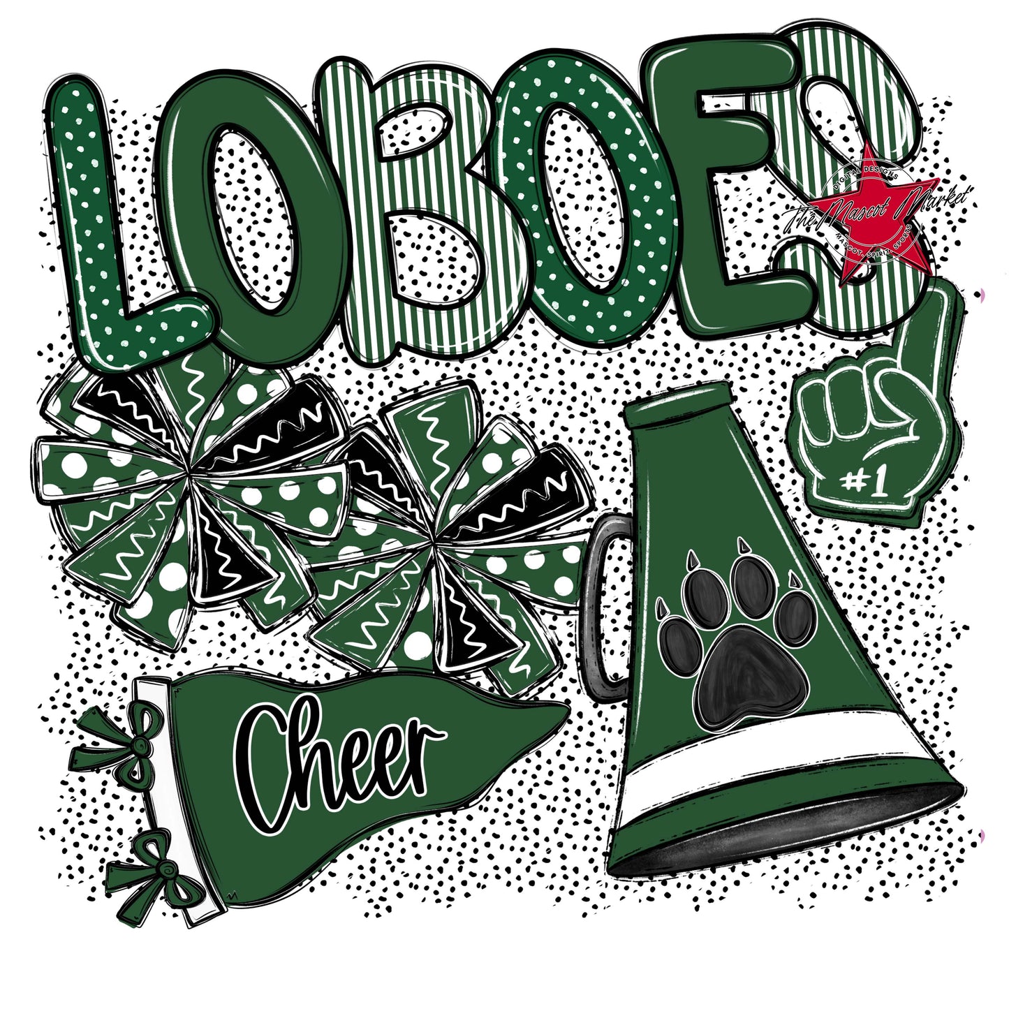 Loboes Cheer Spirit-Green