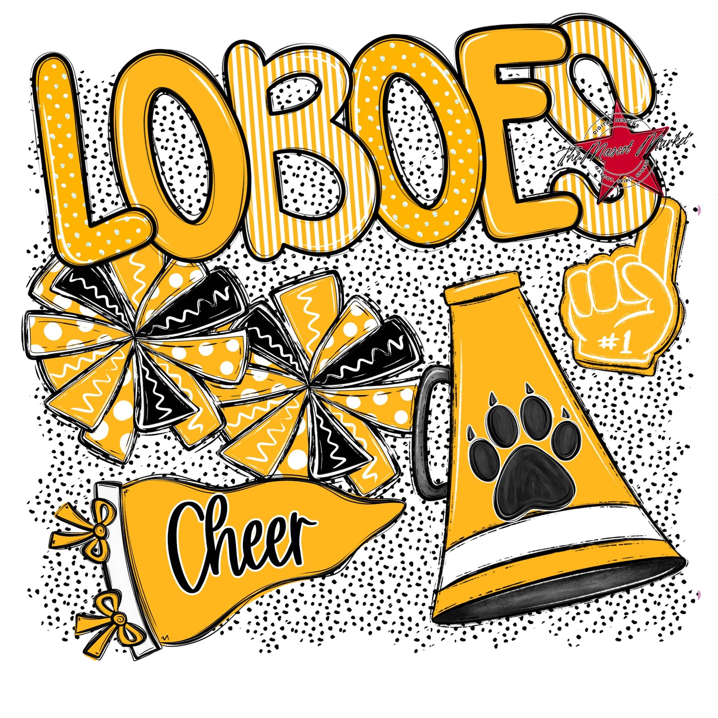 Loboes Cheer Spirit-Yellow