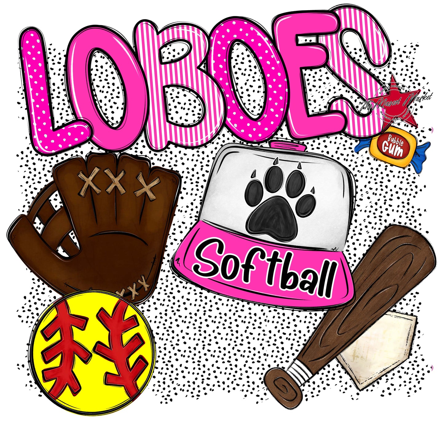 Loboes Softball Spirit-Pink