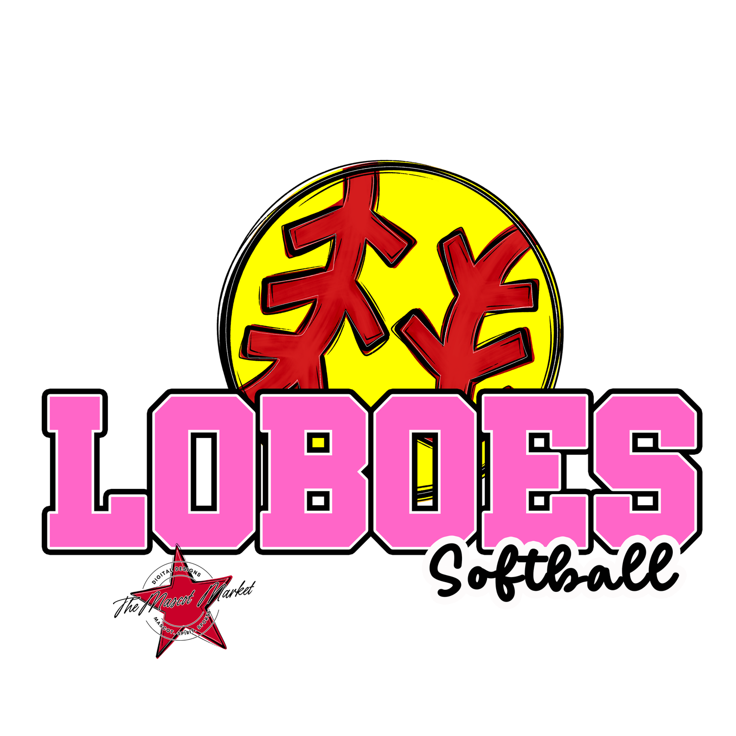 Loboes Varsity Softball-Baby Pink