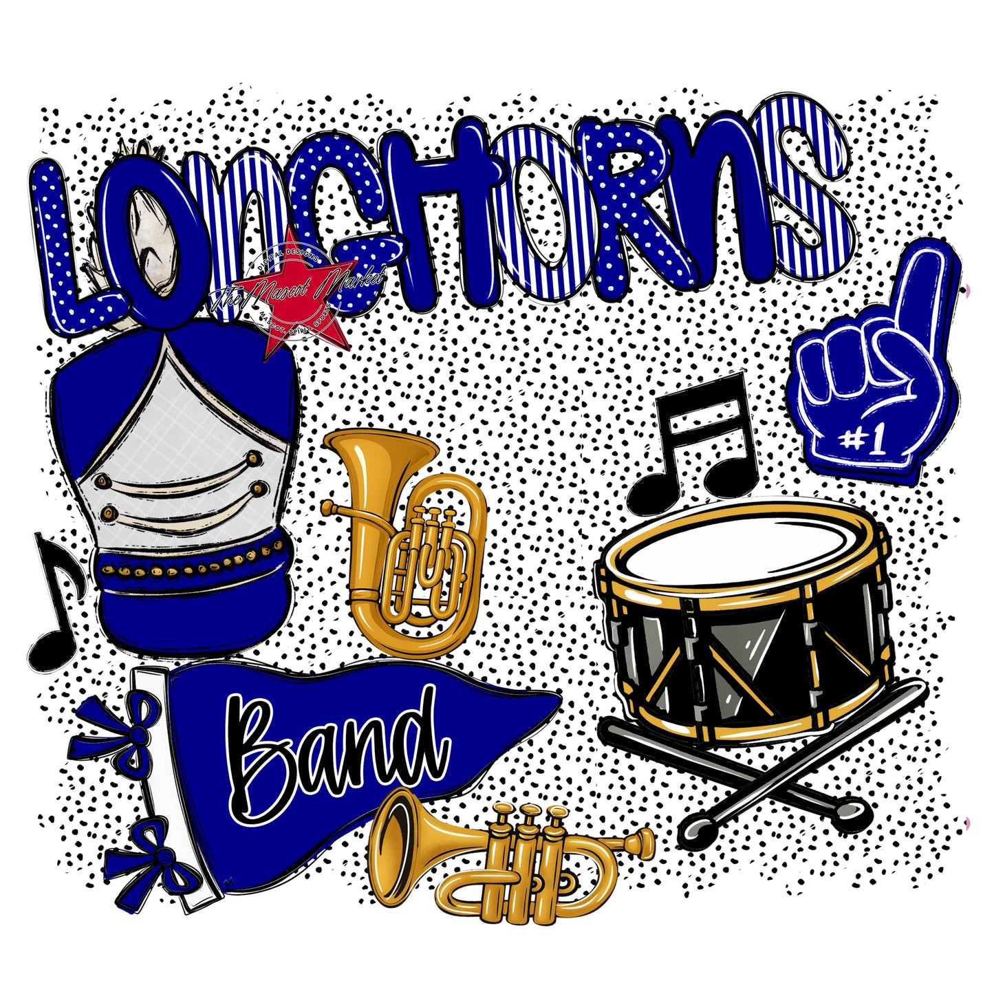 Longhorns Band Spirit-Blue