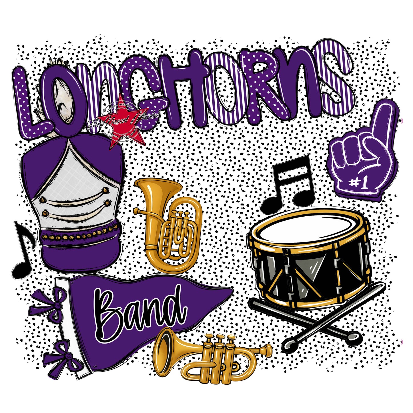 Longhorns Band Spirit-Purple