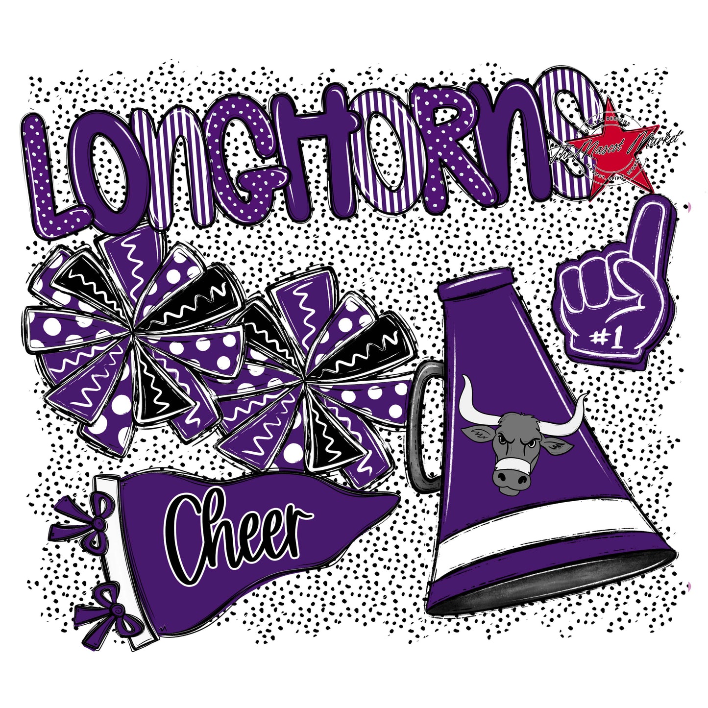 Longhorns Cheer Spirit-Purple