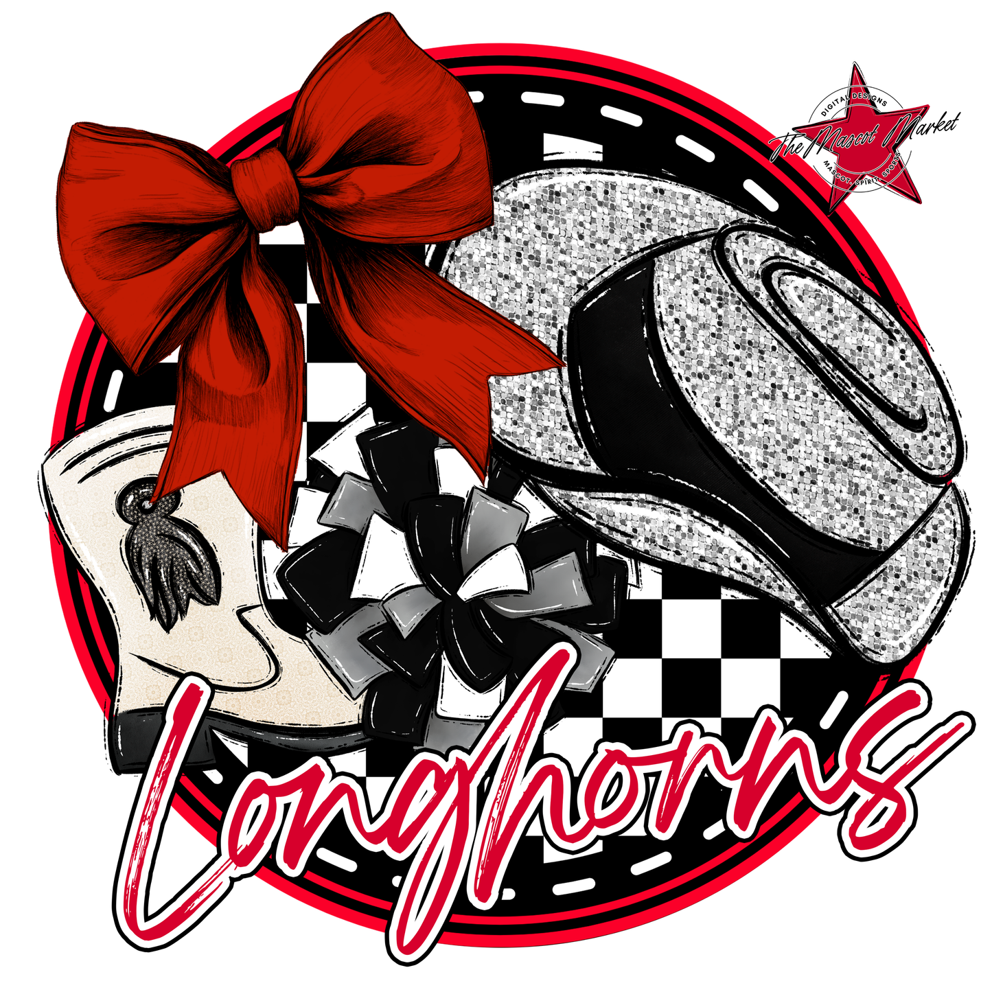 Longhorns Circle Drillteam Design-Red