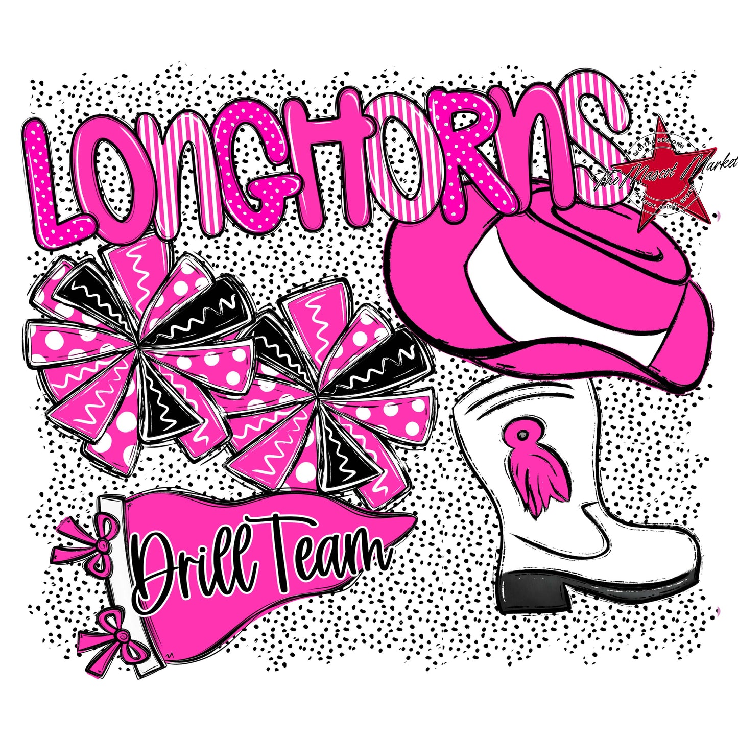 Longhorns Drillteam Spirit-Pink