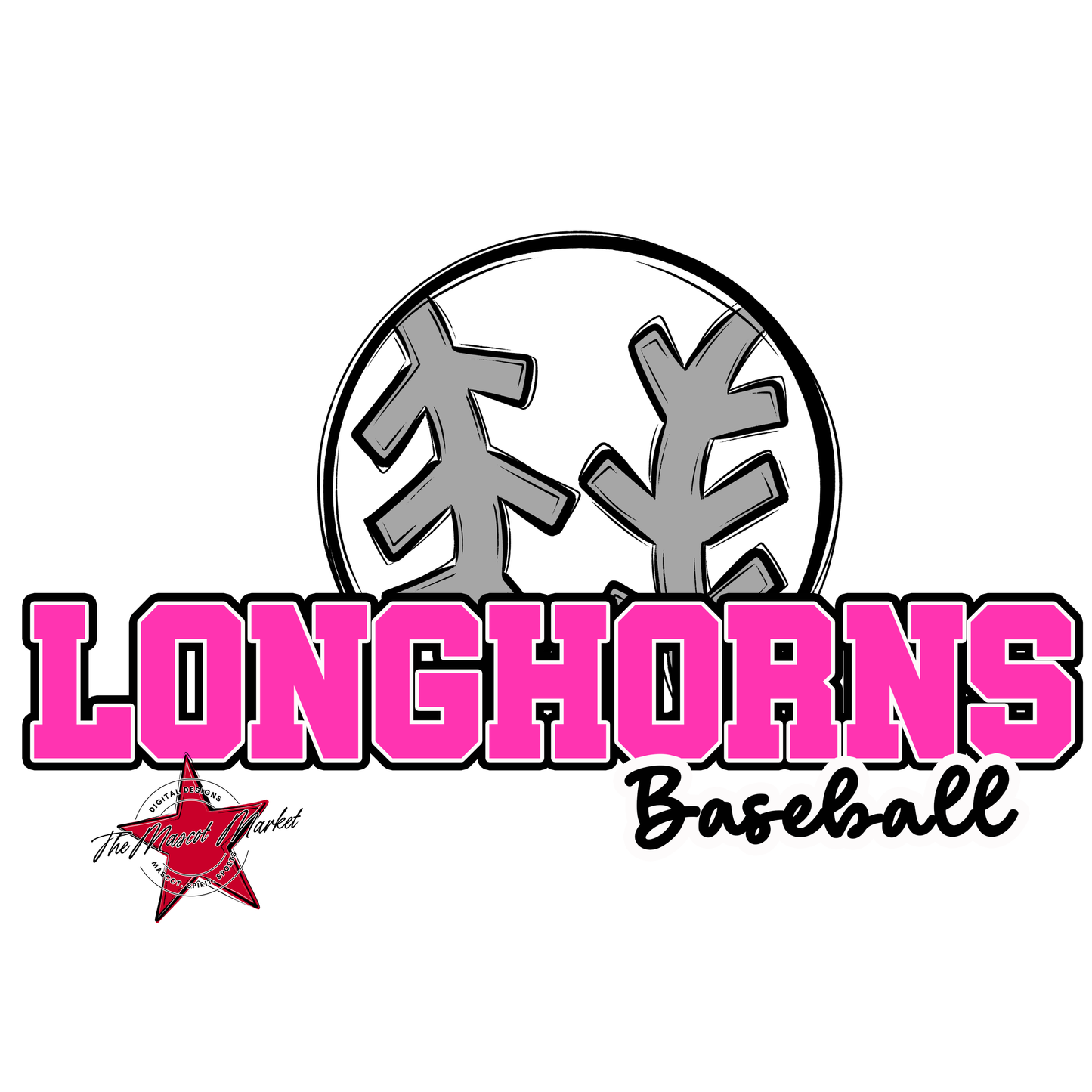 Longhorns Varsity Baseball-Pink