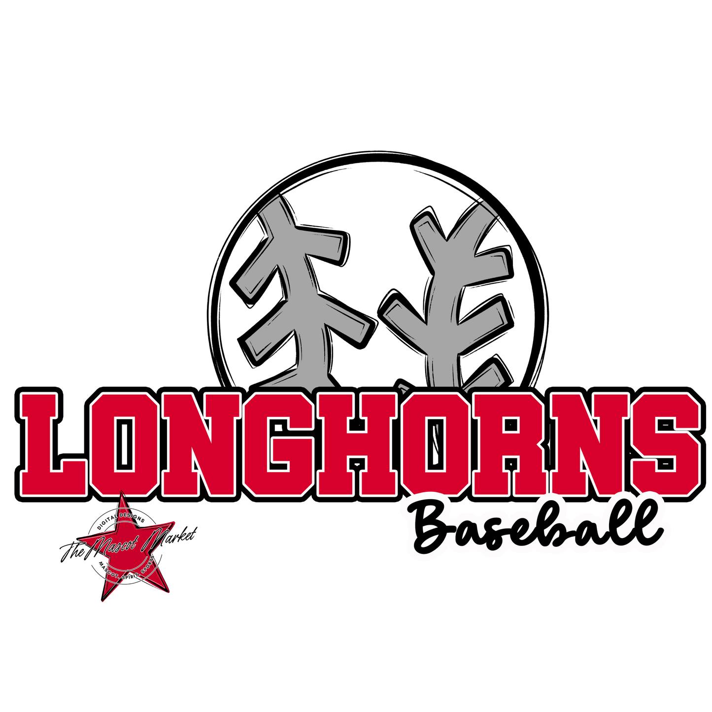 Longhorns Varsity Baseball-Red