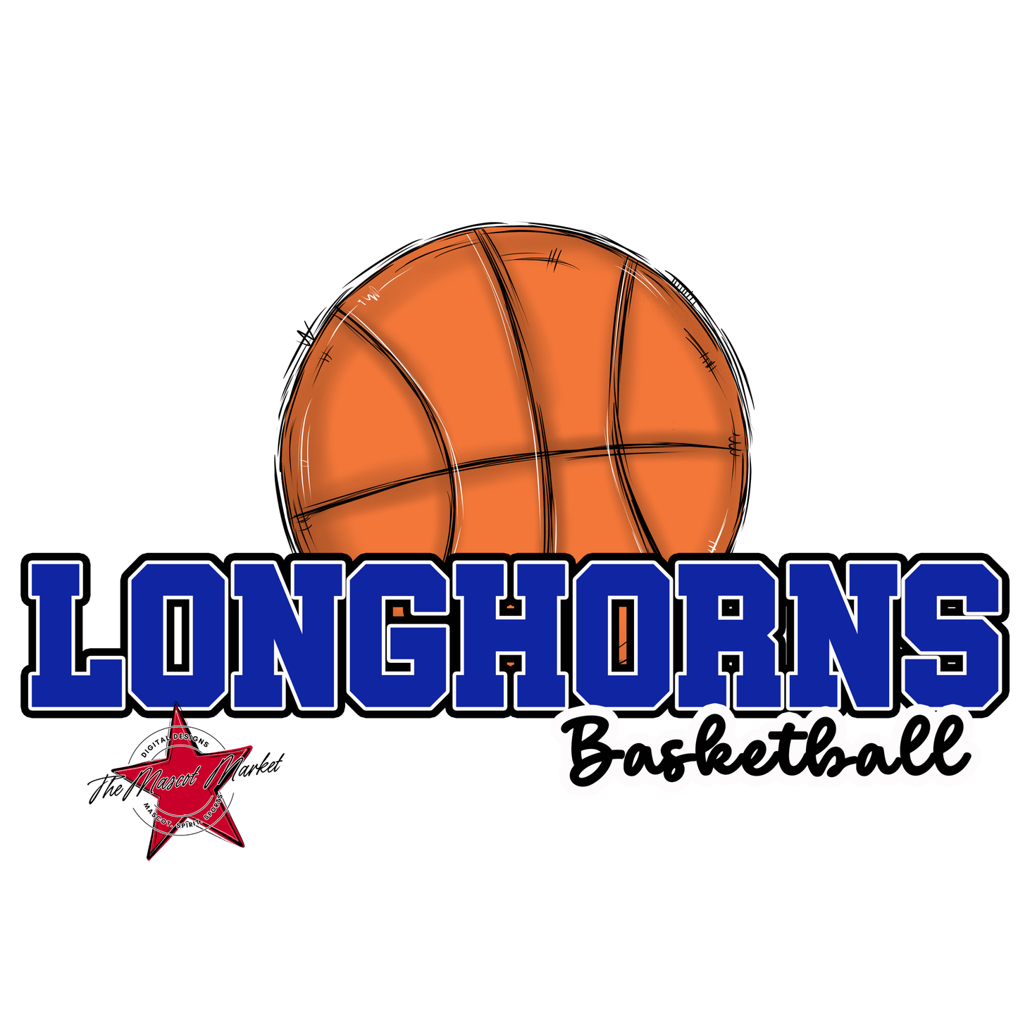 Longhorns Varsity Basketball-Royal Blue