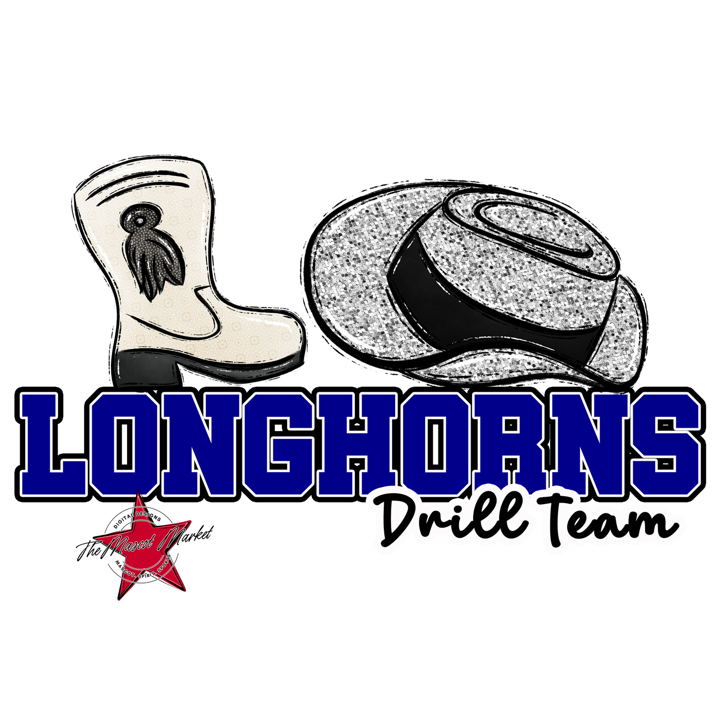 Longhorns Varsity Drillteam-Blue