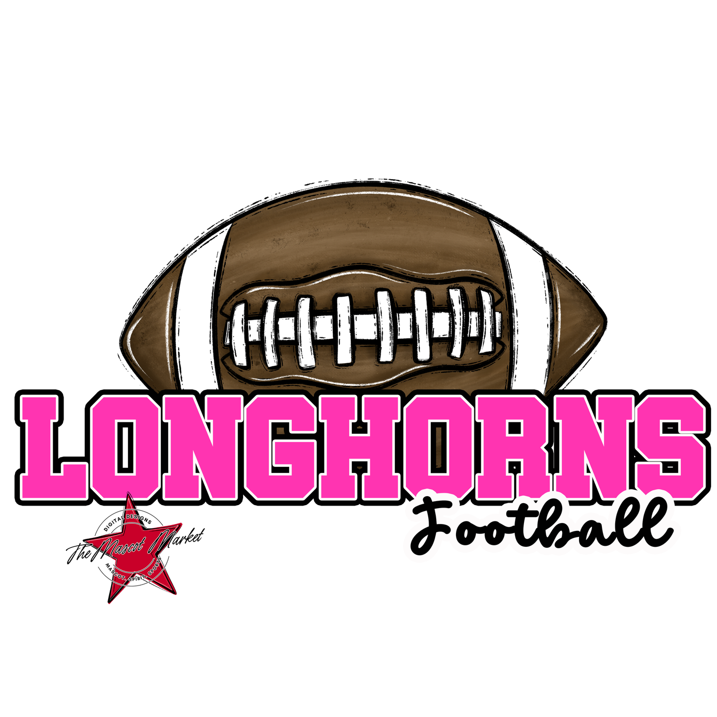 Longhorns Varsity Football-Pink