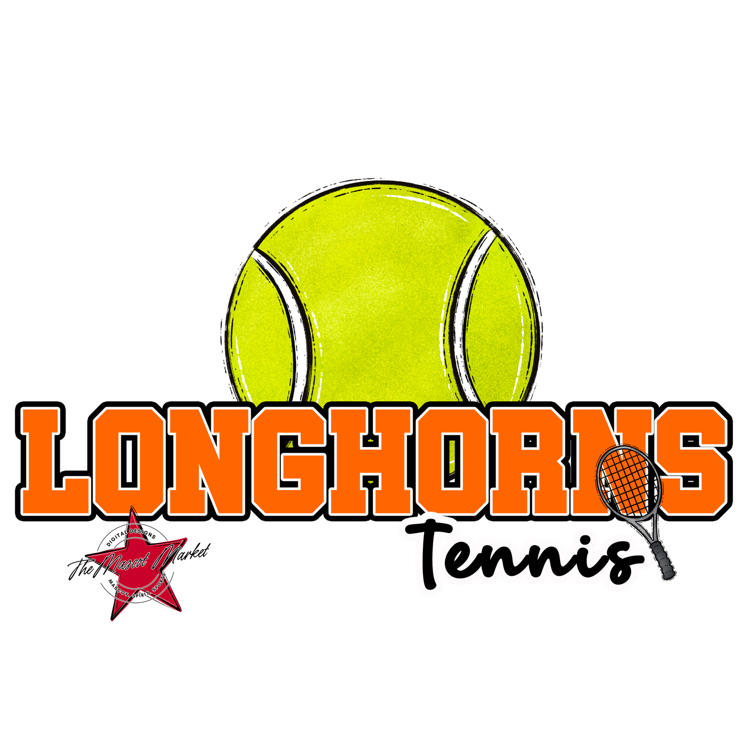Longhorns Varsity Tennis-Orange