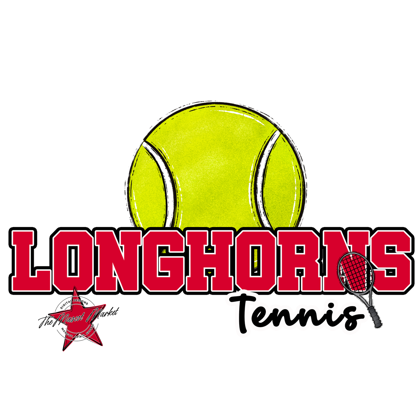 Longhorns Varsity Tennis-Red