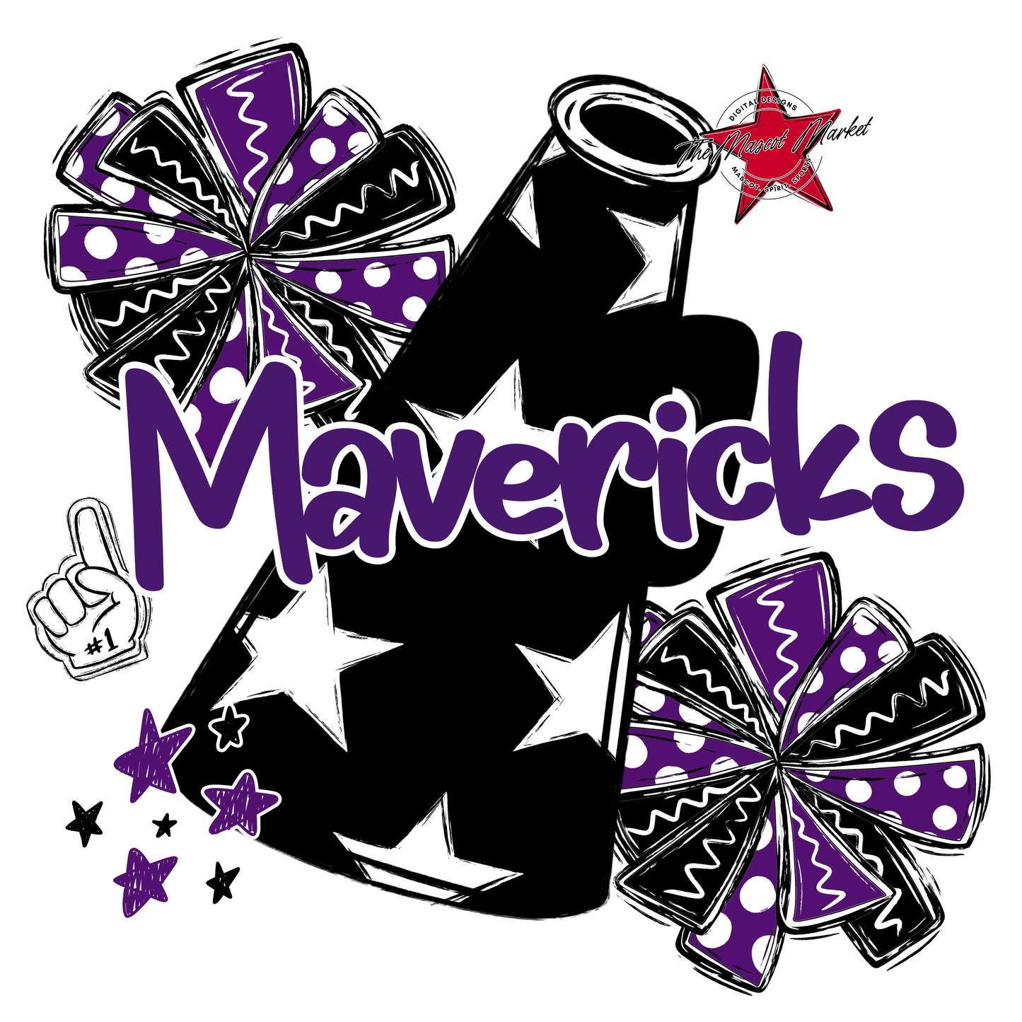 Mavericks Alpha Megaphone Design-Purple