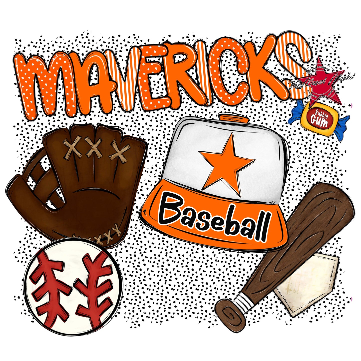 Mavericks Baseball Spirit-Orange