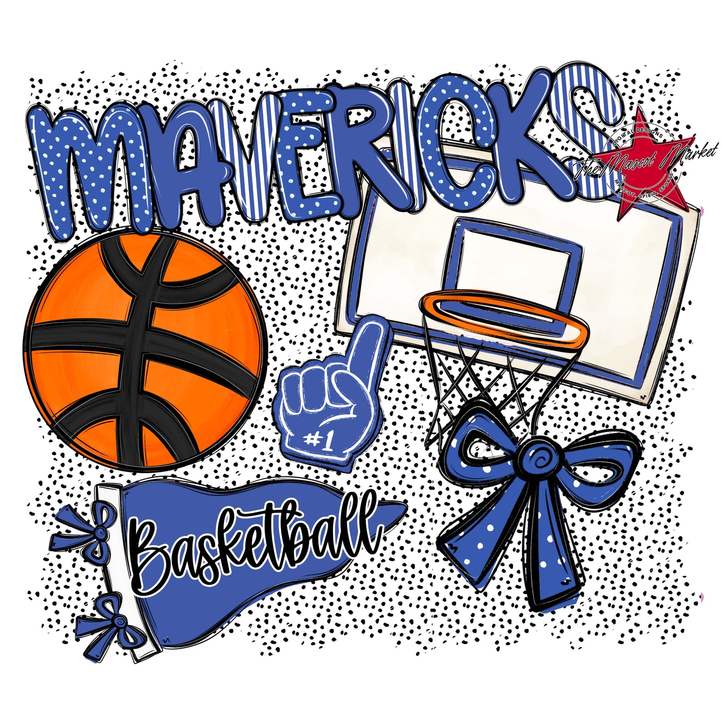 Mavericks Basketball Spirit-Off Blue