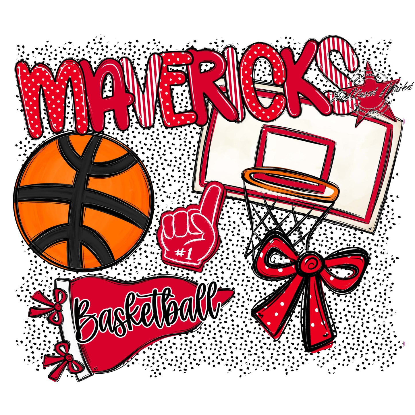 Mavericks Basketball Spirit-Red