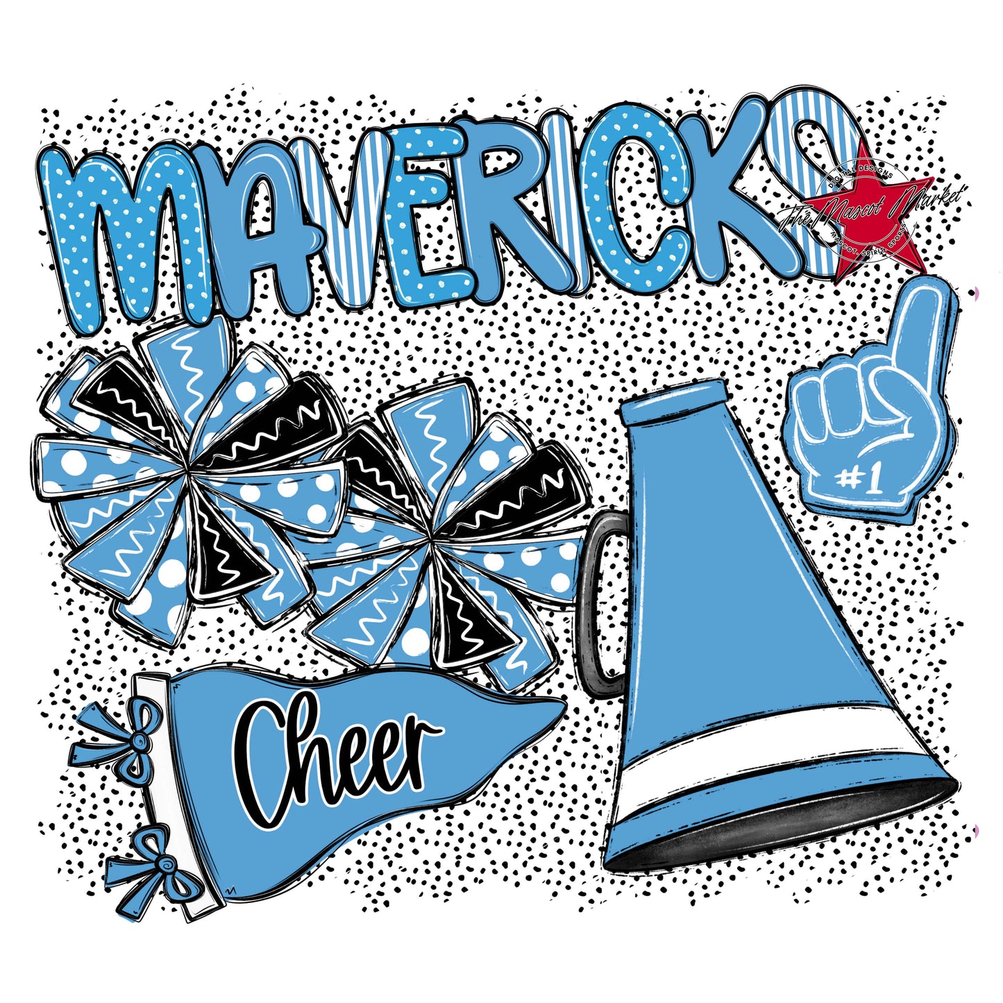 Mavericks Cheer Spirit-Carolina Blue