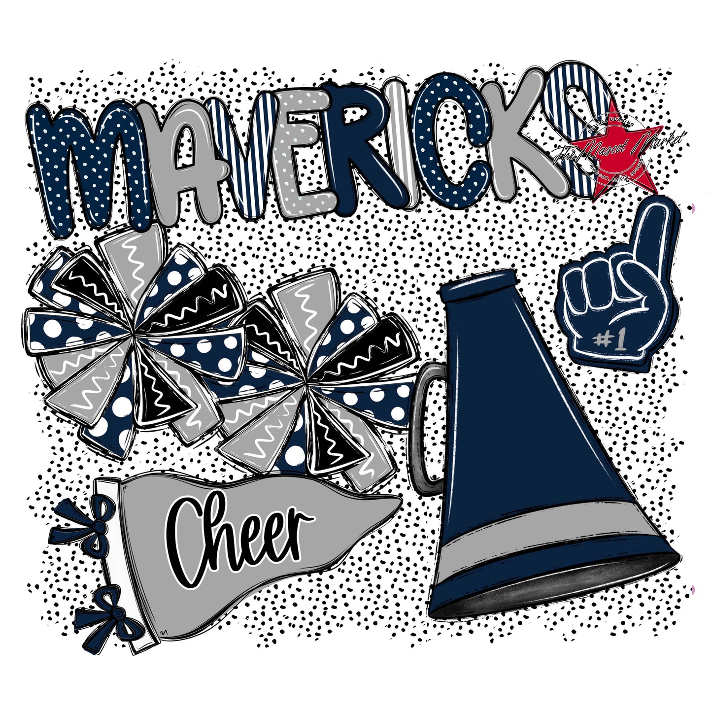 Mavericks Cheer Spirit-Navy & Grey