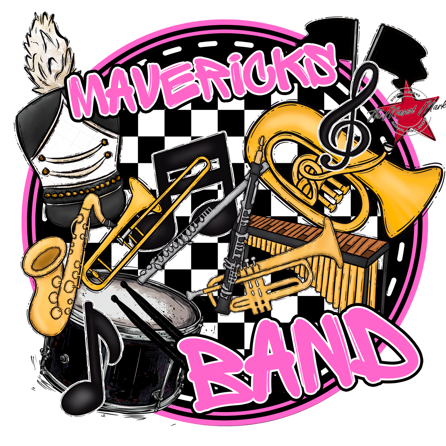 Mavericks Circle Band Design-Baby Pink