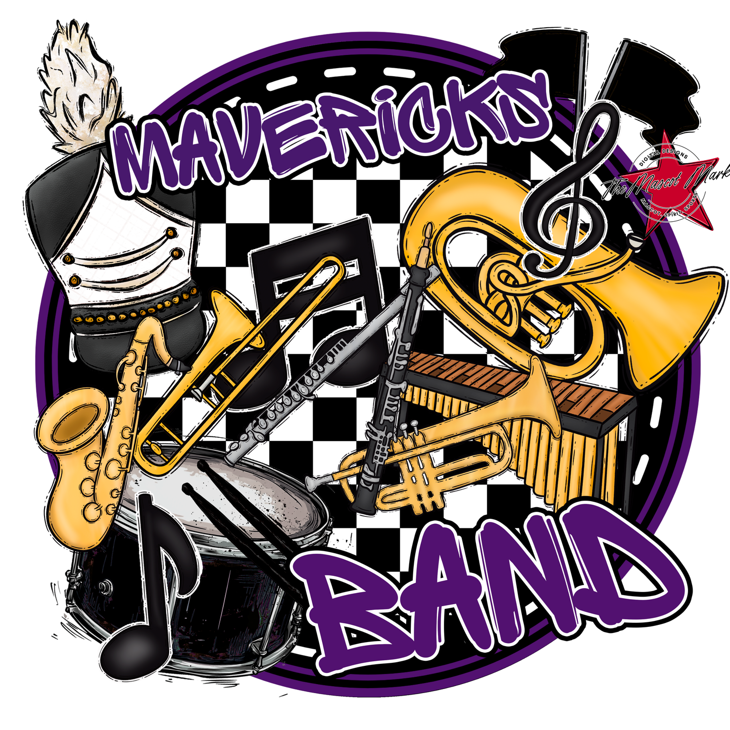 Mavericks Circle Band Design-Purple