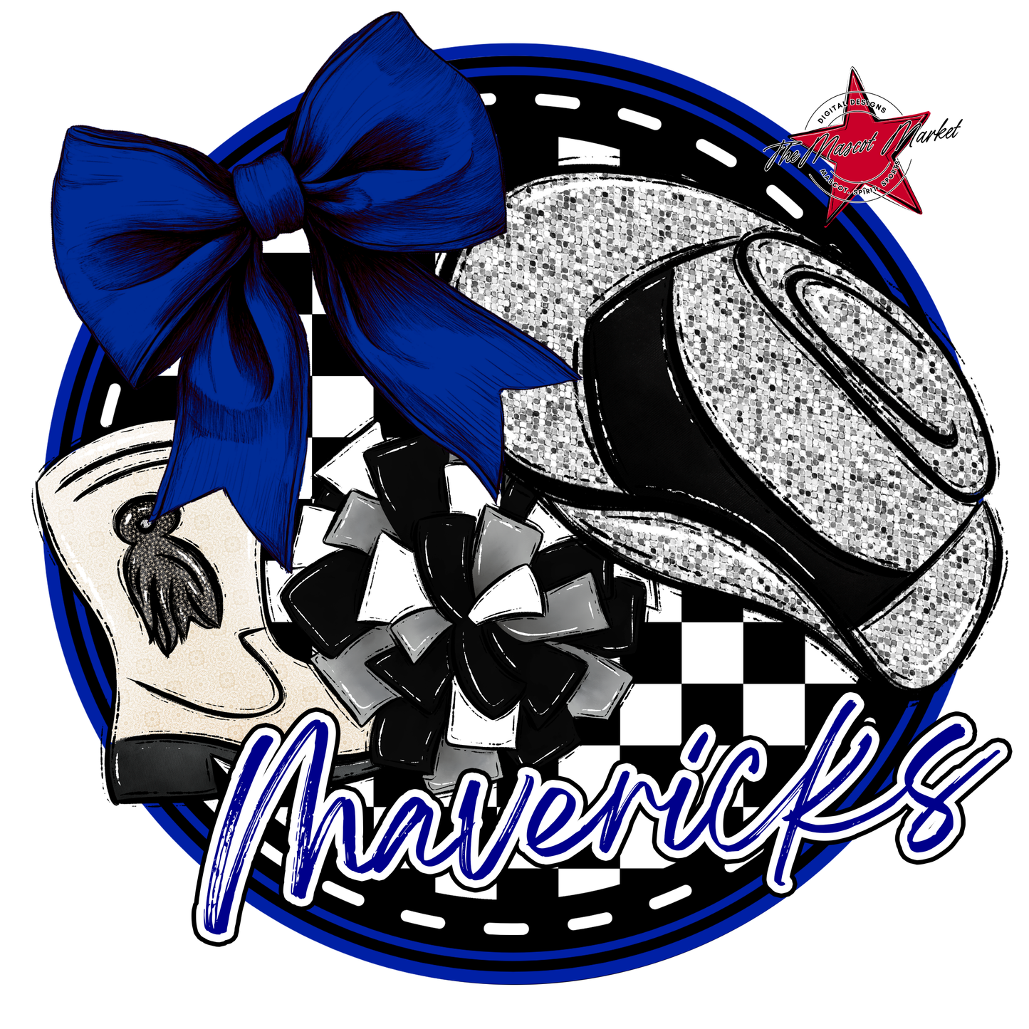 Mavericks Circle Drillteam Design-Blue