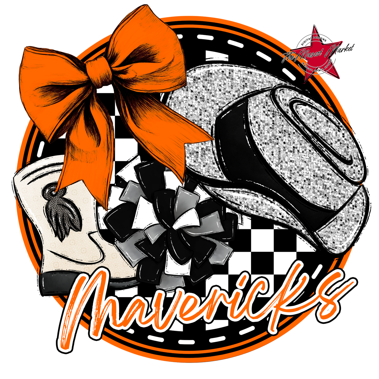 Mavericks Circle Drillteam Design-Orange