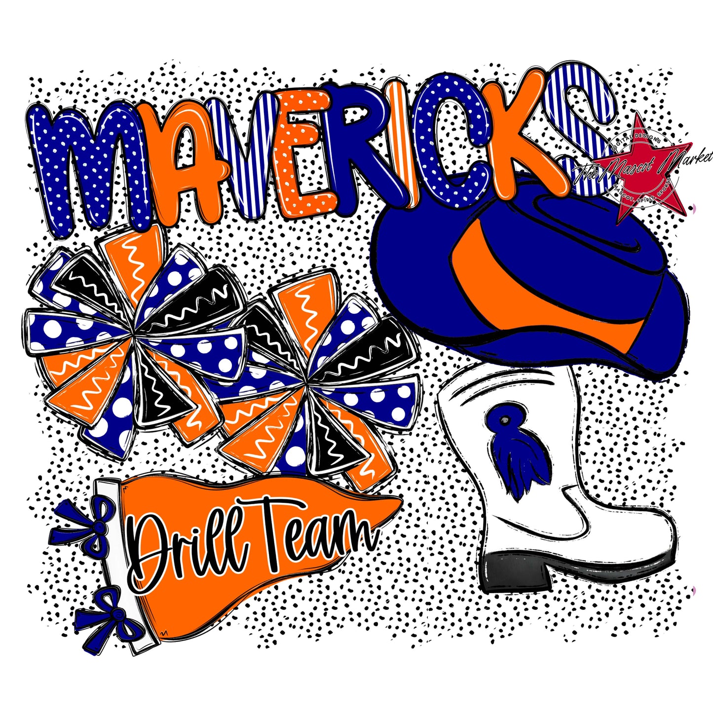 Mavericks Drillteam Spirit-Blue & Orange