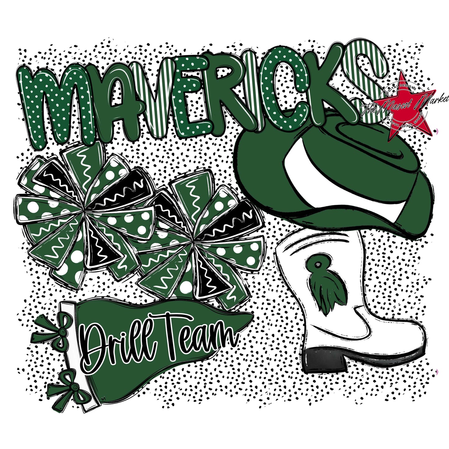 Mavericks Drillteam Spirit-Green