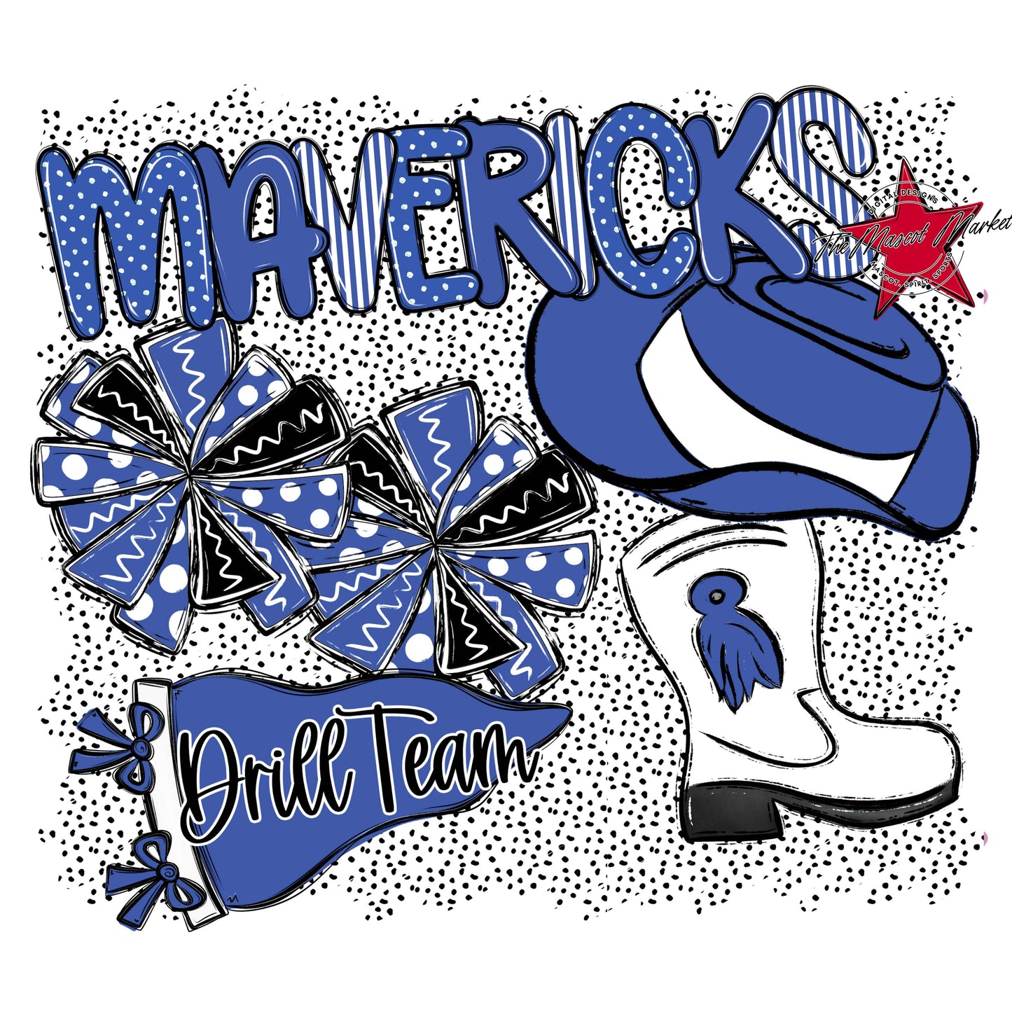 Mavericks Drillteam Spirit-Off Blue