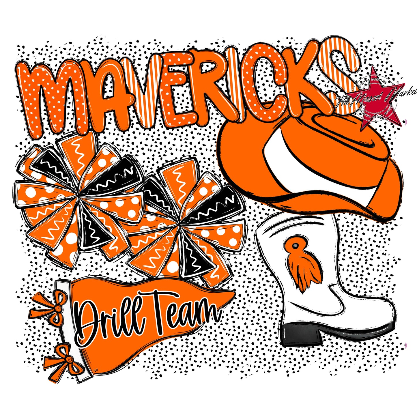 Mavericks Drillteam Spirit-Orange