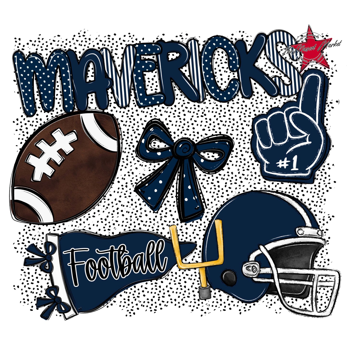 Mavericks Football Spirit-Navy