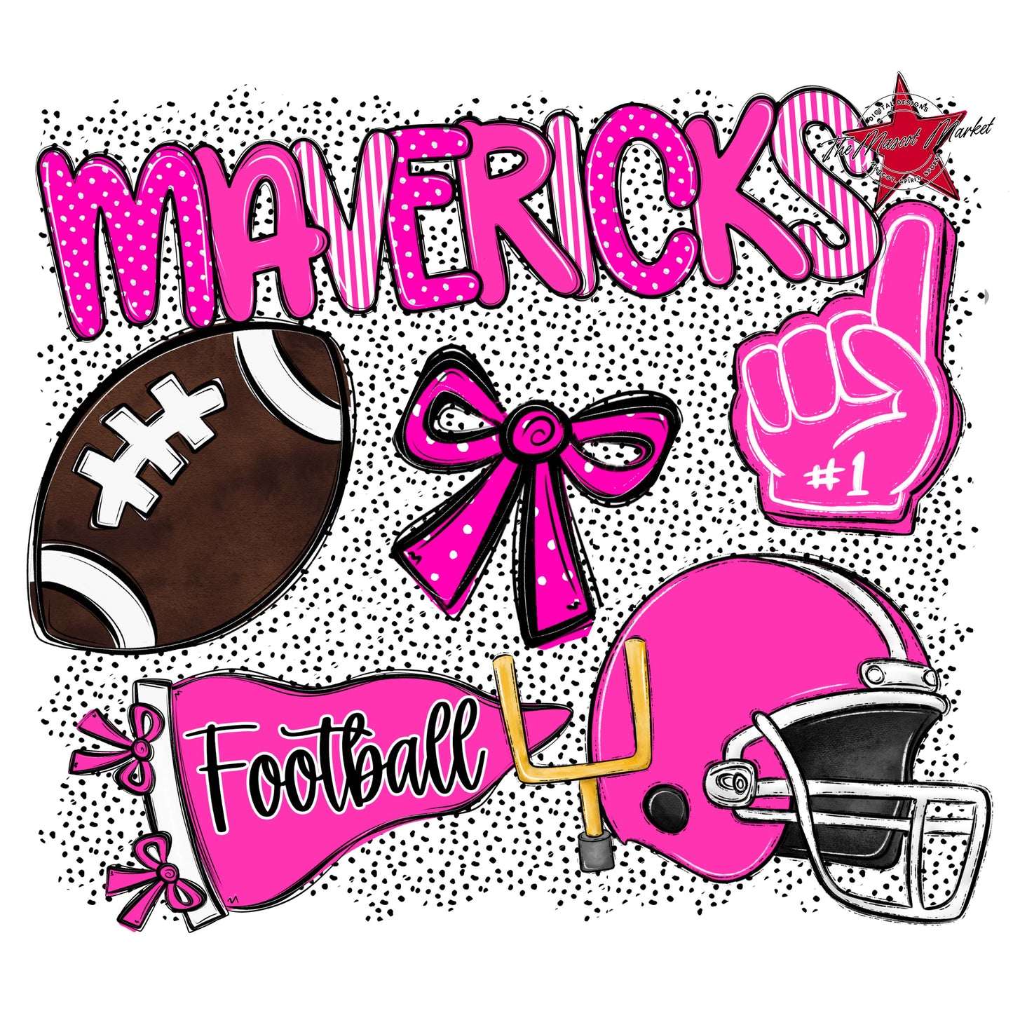 Mavericks Football Spirit-Pink