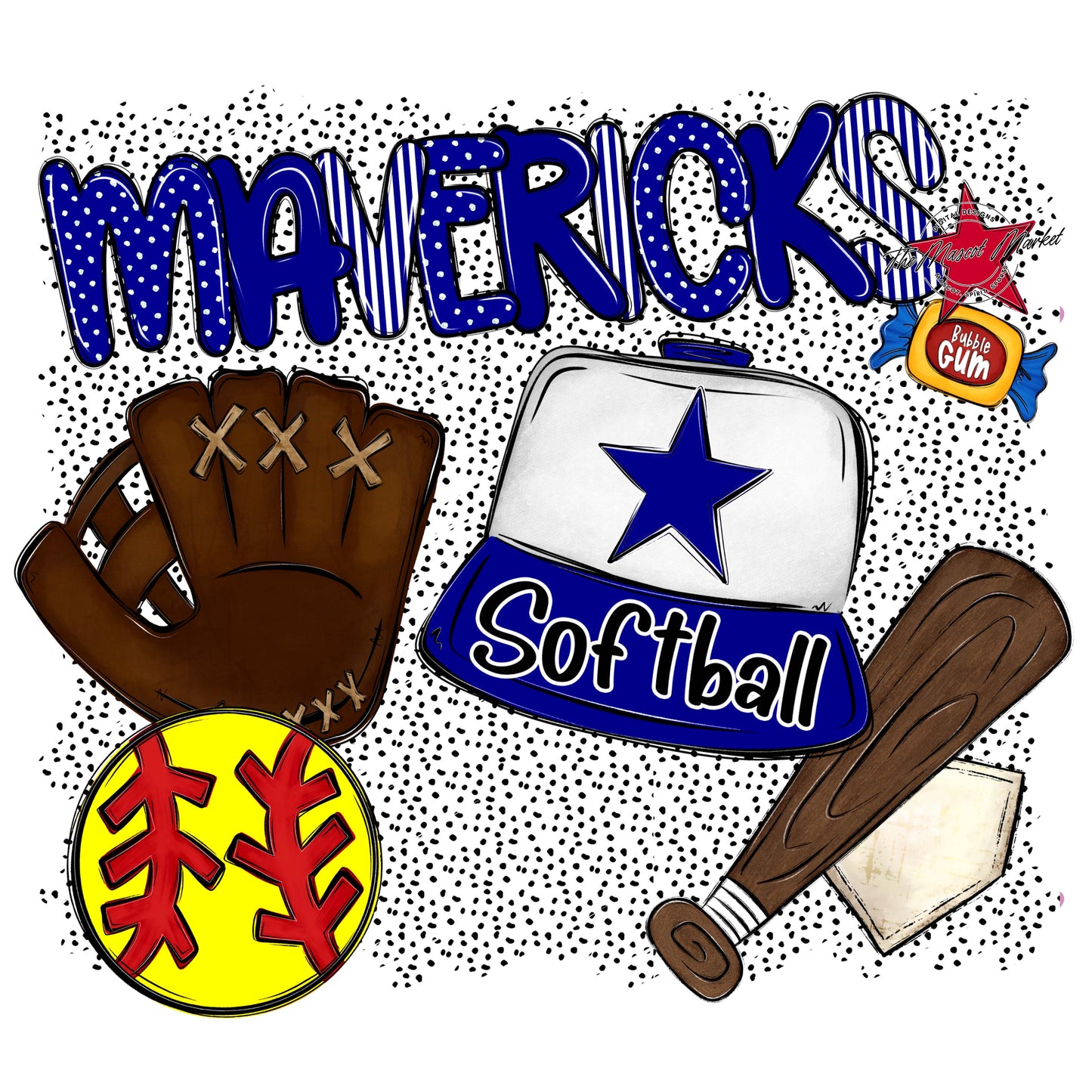 Mavericks Softball Spirit-Blue