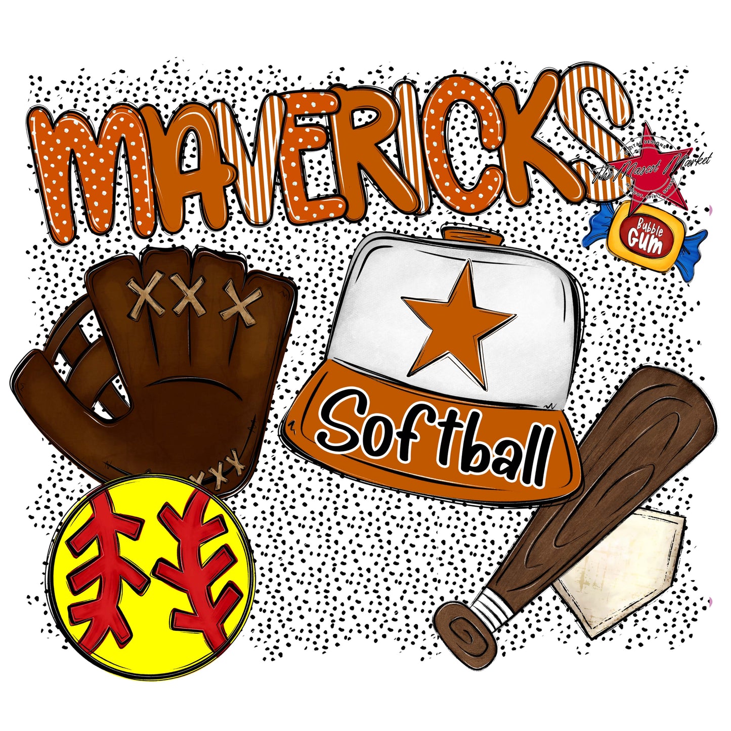 Mavericks Softball Spirit-Burnt Orange