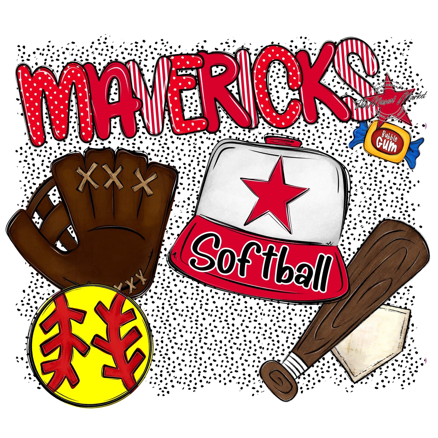 Mavericks Softball Spirit-Red