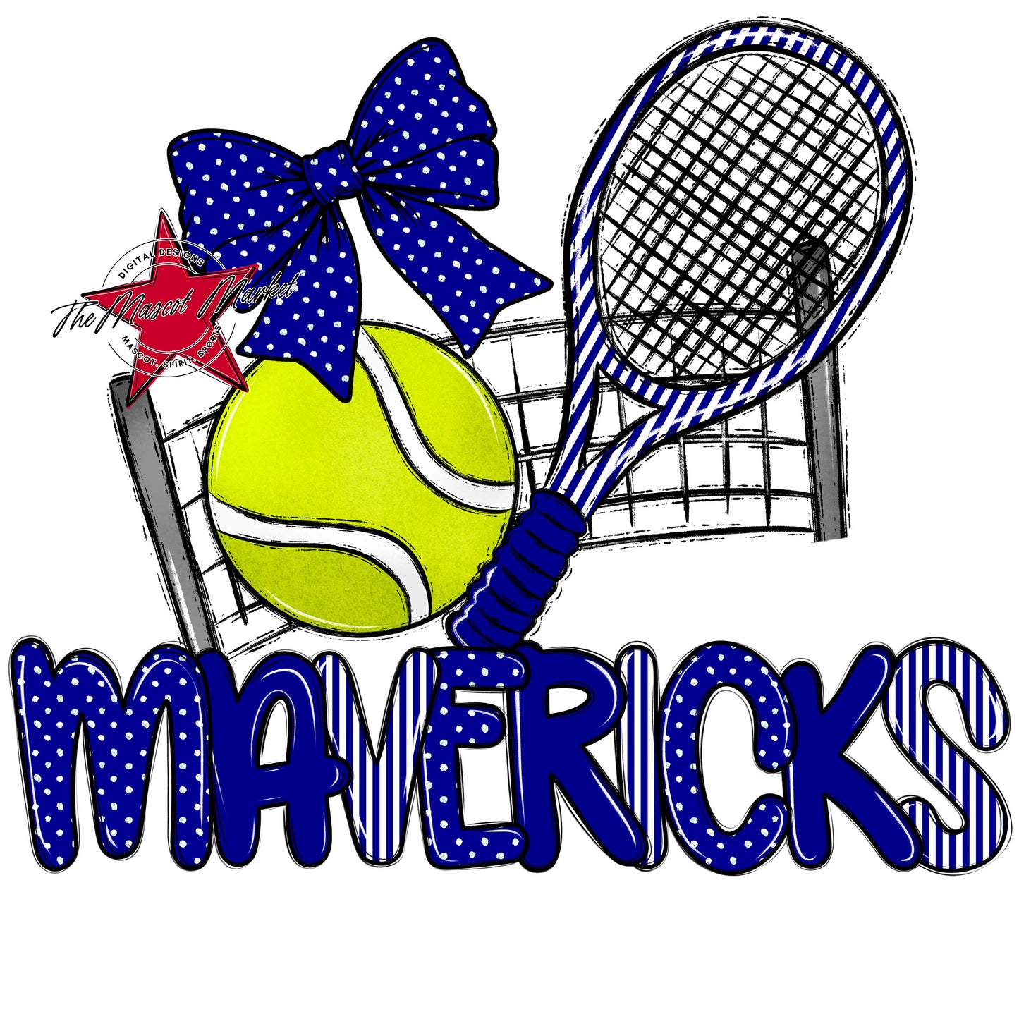Mavericks Tennis Spirit Design-Blue