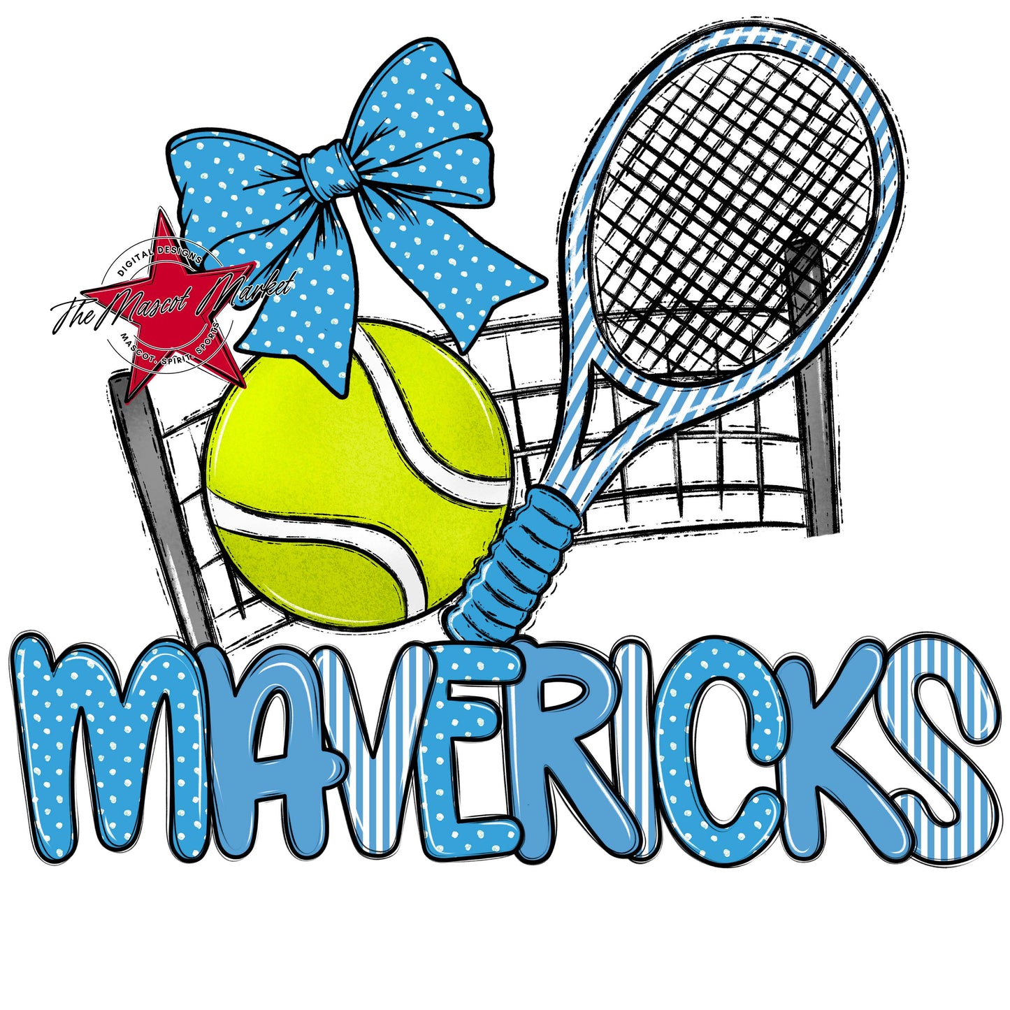 Mavericks Tennis Spirit Design-Carolina Blue