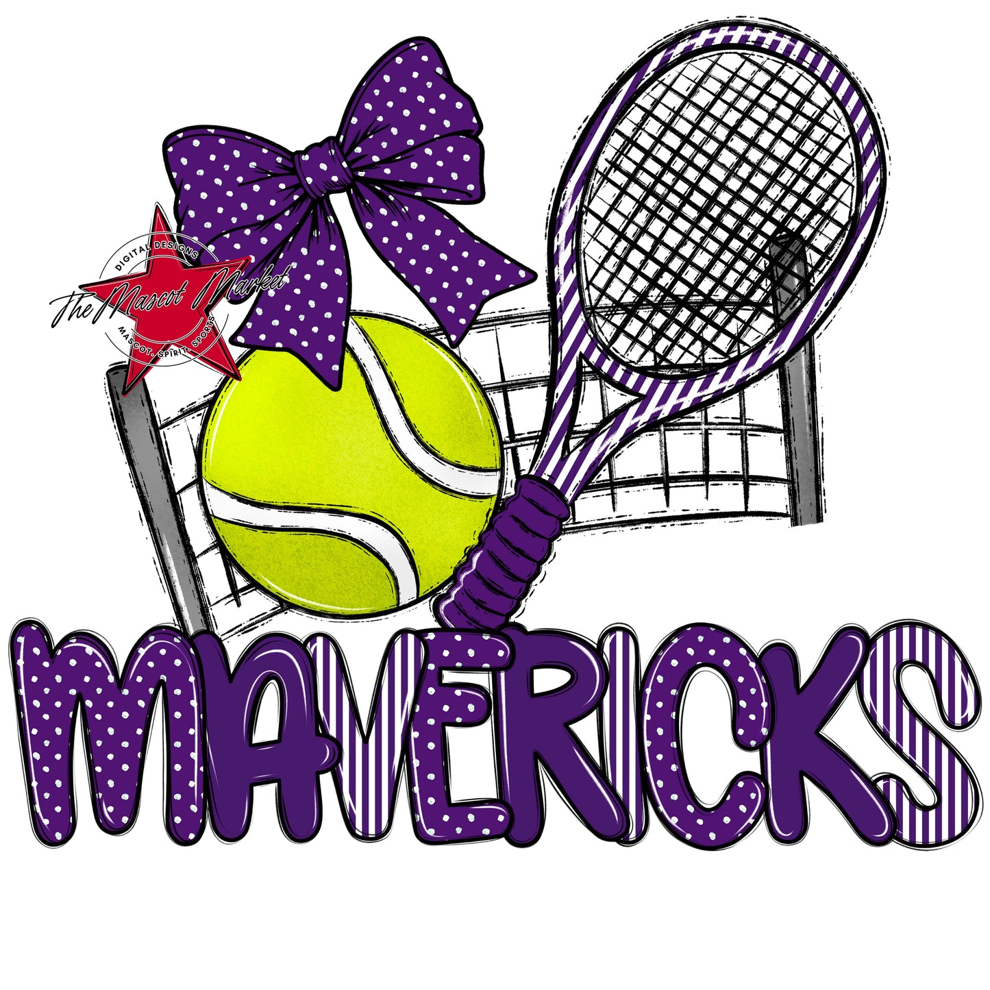 Mavericks Tennis Spirit Design-Purple