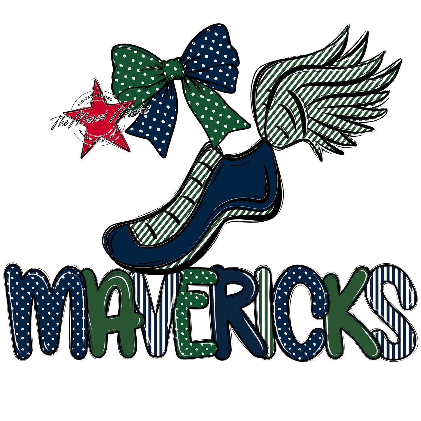 Mavericks Track Spirit Design-Navy & Green