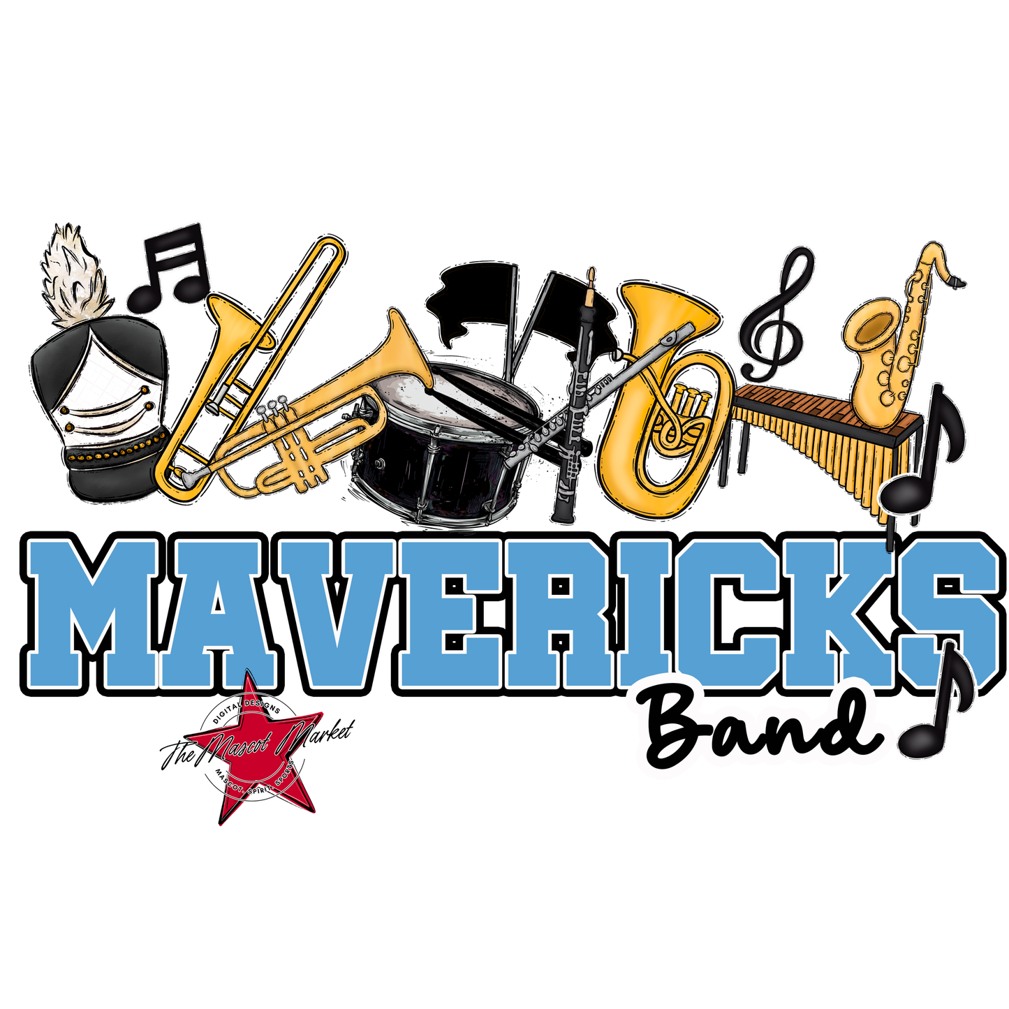 Mavericks Varsity Band-Carolina Blue
